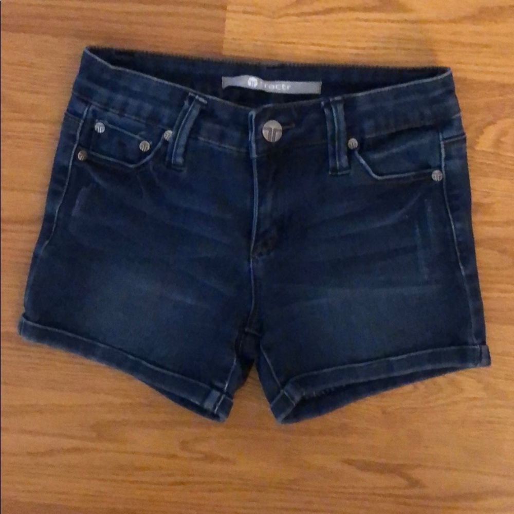 Dark denim shorts
